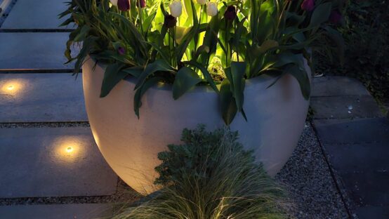 Osvetlenie v kvetináči